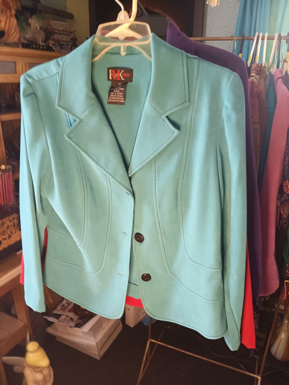 R&K Teal Women's Tailored Blazer Jacket